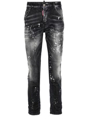 Dsquared2 paint-splattered skinny jeans - Black