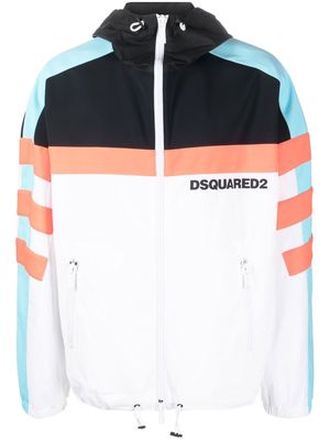Dsquared2 panelled-design hooded jacket - White