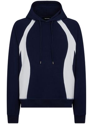Dsquared2 panelled logo-print hoodie - Blue