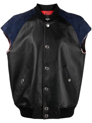 Dsquared2 panelled short-sleeved bomber jacket - Black