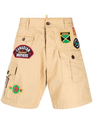 Dsquared2 patch-detail cargo shorts - Neutrals