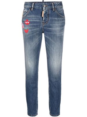 Dsquared2 patch-detail denim jeans - Blue