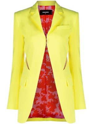 Dsquared2 perforated-panel detail blazer - Yellow