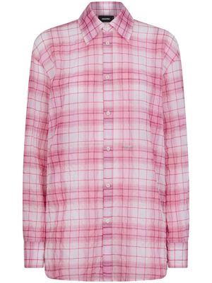 Dsquared2 plaid cotton shirt - Pink