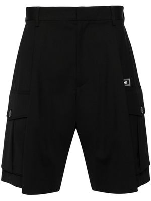 Dsquared2 pleated virgin wool cargo shorts - Black