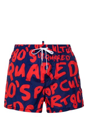 Dsquared2 Pop 80's printed swim shorts - Blue