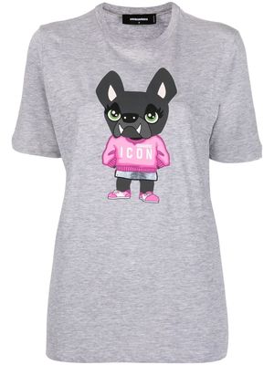 Dsquared2 pug-motif ICON T-shirt - Grey