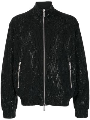 Dsquared2 rhinestone-design light jacket - Black