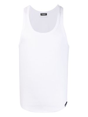 Dsquared2 ribbed cotton tank top - White