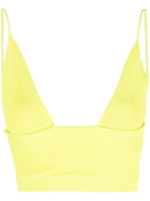 Dsquared2 ribbed-knit bralette top - Green