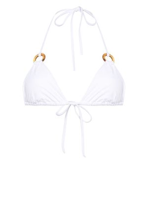 Dsquared2 ring-detail triangle bikini top - White