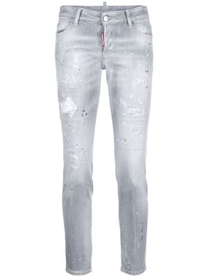 Dsquared2 ripped-detailing cropped jeans - Grey