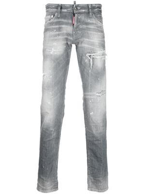 Dsquared2 ripped-detailing slim-fit jeans - Grey