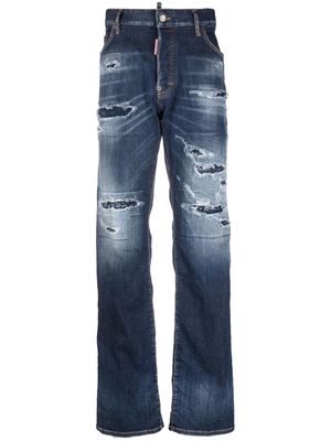 Dsquared2 ripped faded straight-leg jeans - Blue