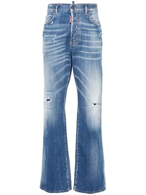Dsquared2 Roadie distressed straight-leg jeans - Blue