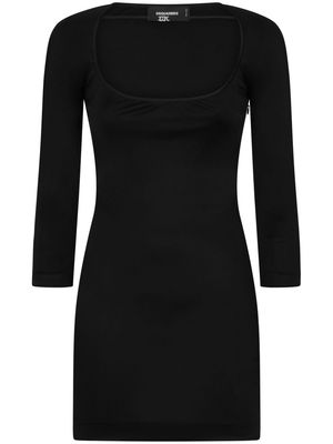 Dsquared2 round-neck stretch-design minidress - Black