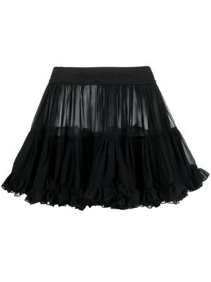 Dsquared2 ruffled A-line miniskirt - Black