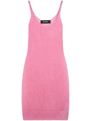 Dsquared2 scoop-neck ribbed minidress - Pink