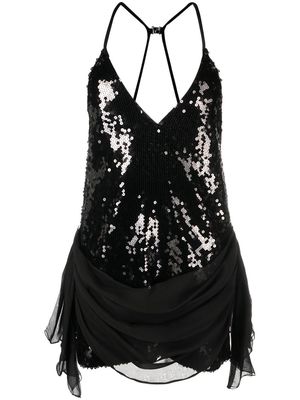 Dsquared2 sequin-embellished sleeveless mini dress - Black