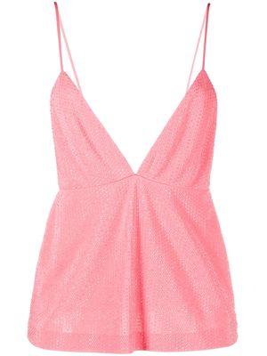 Dsquared2 sequin-embellished V-neck top - Pink