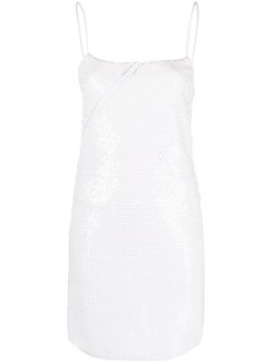 Dsquared2 sequin-embellished zip-around dress - White