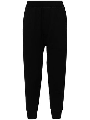 Dsquared2 sequinned logo-patch tapered track pants - Black