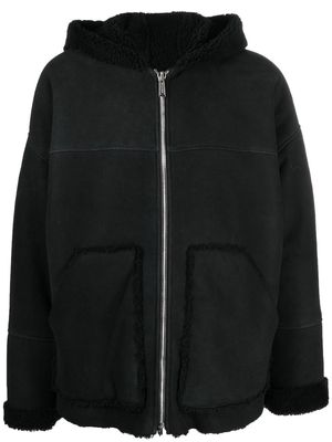 Dsquared2 shaerling-lined hooded jacket - Black