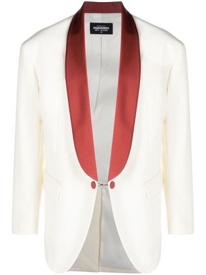 Dsquared2 shawl-lapel contrast blazer - Neutrals