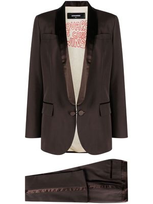 Dsquared2 shawl-lapels single-breasted suit - Brown