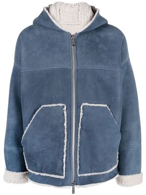 Dsquared2 shearling-lined hooded jacket - Blue