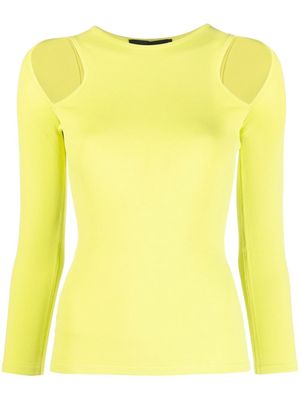 Dsquared2 shoulder cut-out knit top - Yellow
