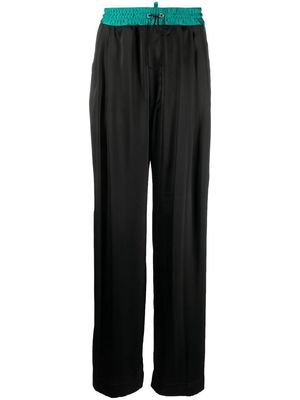 Dsquared2 side stripe high-waisted trousers - Black
