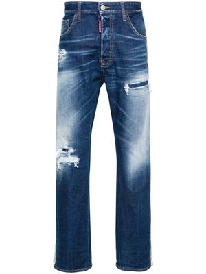 Dsquared2 side-stripe straight-leg jeans - Blue