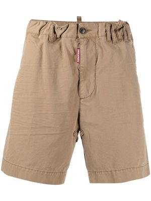 Dsquared2 side-zip chino shorts - Neutrals