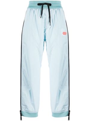Dsquared2 side-zip logo-patch trousers - Blue