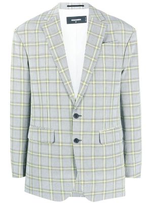 Dsquared2 single-breasted checked blazer - Grey