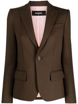 Dsquared2 single-breasted long-sleeve blazer - Brown