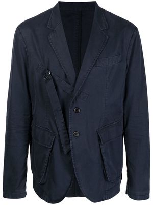 Dsquared2 single-breasted patch-pocket blazer - Blue