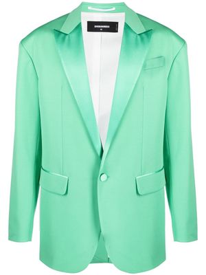 Dsquared2 single-breasted silk blazer - Green