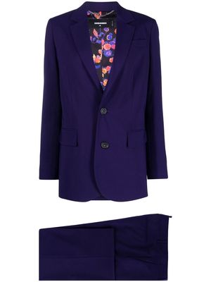 Dsquared2 single-breasted tailored two-piece suit - Purple