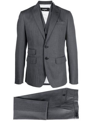 Dsquared2 single-breasted three-piece suit - Grey