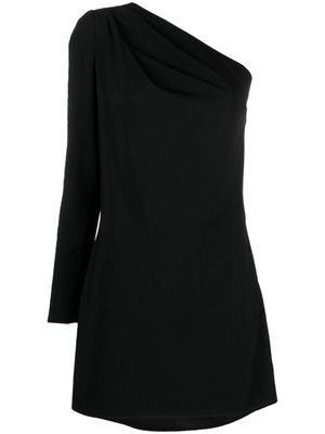 Dsquared2 single-sleeve pleat-detail minidress - Black