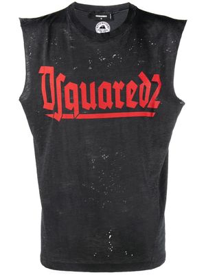 Dsquared2 sleeveless cotton tank - Grey
