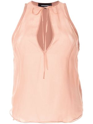 Dsquared2 sleeveless silk blouse - Pink