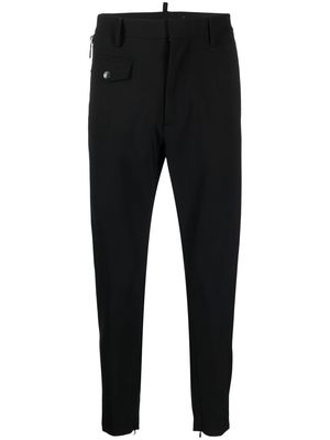 Dsquared2 slim-cut tapered cropped trousers - Black