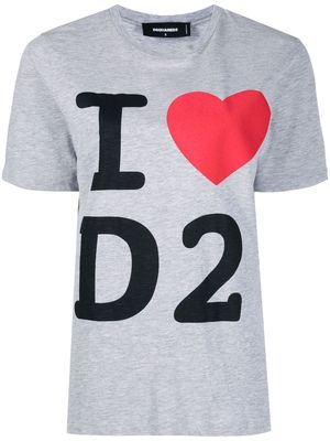 Dsquared2 slogan-print short-sleeve T-shirt - Grey