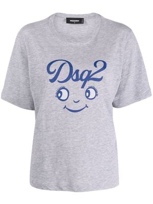 Dsquared2 smiley logo-print T-shirt - Grey