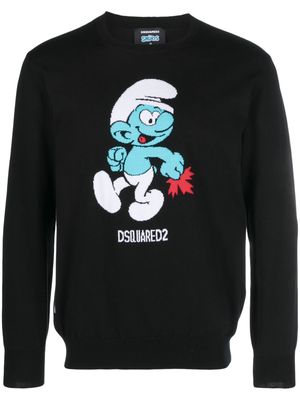 Dsquared2 Smurf knitted jumper - Black