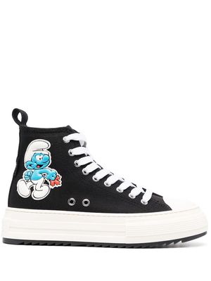 Dsquared2 Smurf-patch high-top sneakers - Black