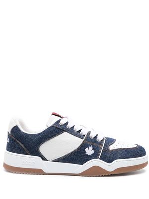 Dsquared2 Spiker denim-panelled sneakers - Blue